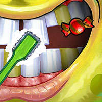  Гра Губка Боб чистить зуби 