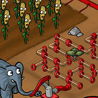  Гра Слон поливає город 