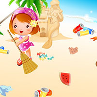  Гра Прибирання на пляжі: грай безкоштовно онлайн! 