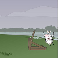 Гра Супер корова: Метання корів