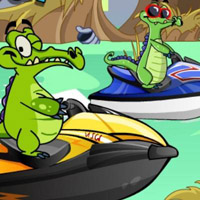 Гра Крокодильчик Свомпі: Гонки на гідроциклах