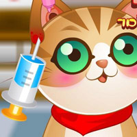 Гра Лікарня: Доктор лікує вухо кішки