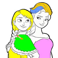 Гра Холодне серце розмальовка: Ельза і Ганна