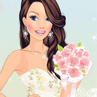 Гра Квіткове весілля: одягалка з нареченими для дівчаток