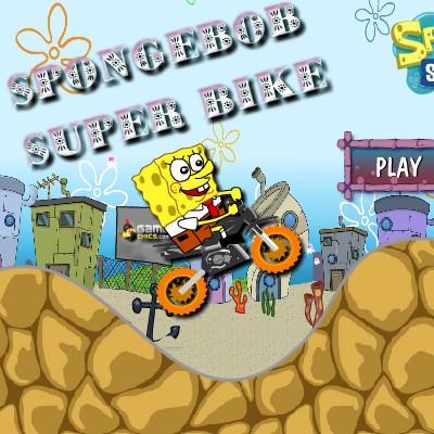Гра для дітей: Спанч Боб Супер Велосипедист