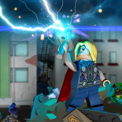 Гра Месники Тор і Залізний Людина в Стилі Lego