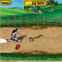  Гра Супер корова на мотоциклі 
