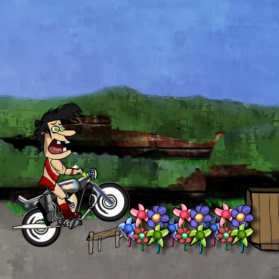 Гра Тарзан на Мотоциклі в Джунглях