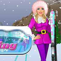  Гра Барбі катається на лижах 