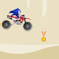  Гра Сонік на мотоциклі в пустелі 