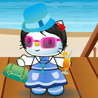 Гра Хелло Кітті на Пляжі - Одягалка