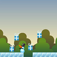  Гра Новий Рік - Сніговик стріляє морквинами 