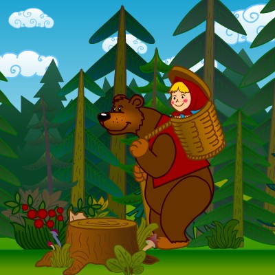 Гра Математика: Маша і Ведмідь