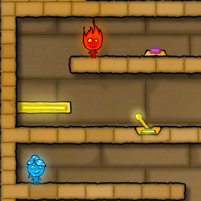 Гра Платформери на Двох: Вогонь і Вода в Храмі Світла