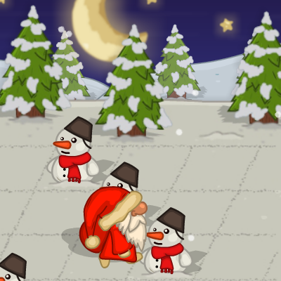 Гра Санта Клаус: Перестрибнути Сніговиків